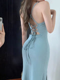 New Sexy Dress Women Summer Sleeveless Fashion Backless Straps Maxi Dress Slim Casual Streetwear Club Elegant Party Dress