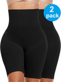 2 Packs Tummy Control Shapewear Shorts Faja Body Shaper for Women High-Waisted Thigh Slimming