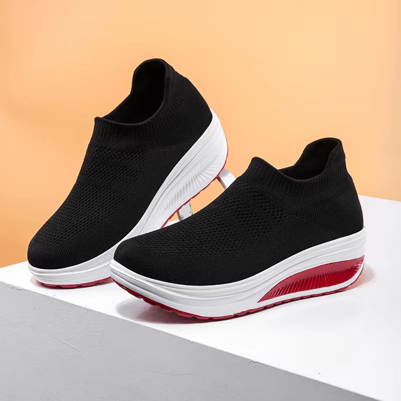 Women Shoes Summer Flying Weave Sneakers Super Light Comfortable Vulcanized Shoes Female Mesh Breathable Sneakers Women Shoes