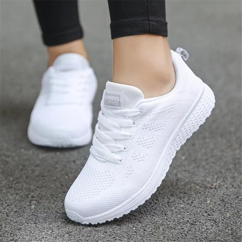 Women Casual Shoes Breathable Mesh Vulcanized Shoes Woman White Sneakers Women Feminino Gym Woman Tennis Shoes Women'S Sneakers
