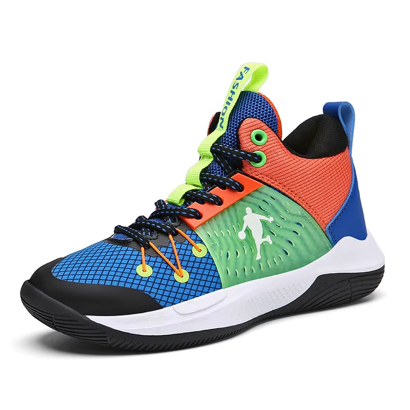 Brand Basketball Shoes for Kids Sneakers Non-Slip Cushion Boys Basketball Sneakers Sports Shoes Comfortable Children'S Sneakers