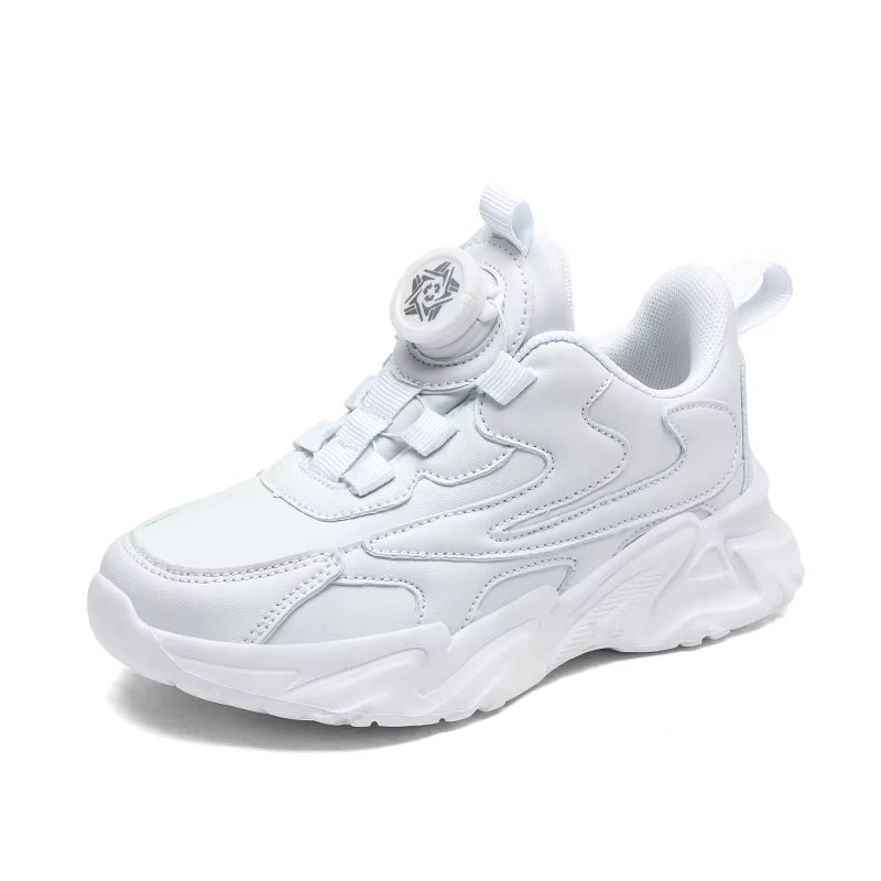 Children Casual Shoes Kids Sneakers for Boys and Girls Solid White Shoes Mesh Breathable Running Sports Tenis Chunky Sneakers