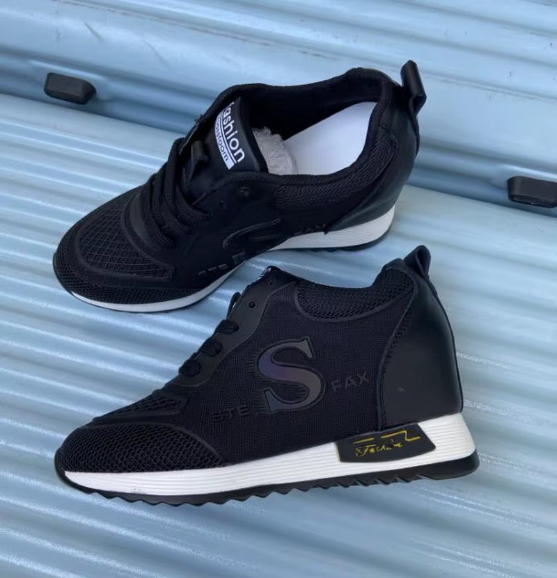 Vulcanized Shoes Wedges Sneakers for Women Elevator Shoes Brand Sneakers Increase within Women Casual Shoes White Sneakers Tenis