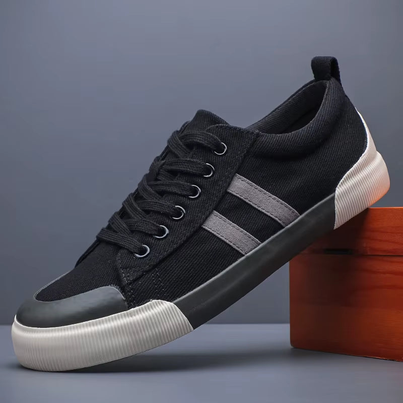 New Men'S Canvas Shoes Vulcanize Lace up Sneakers Casual Breathable Platform Shoes Man Trainers Tenis Masculino Sneakers SS24178