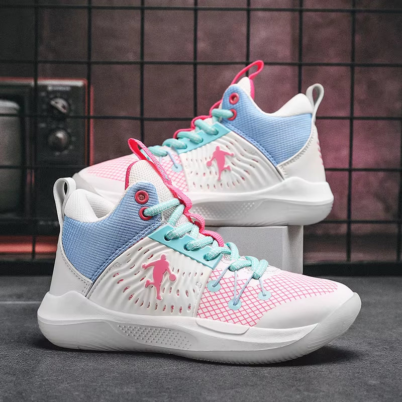 Brand Basketball Shoes for Kids Sneakers Non-Slip Cushion Boys Basketball Sneakers Sports Shoes Comfortable Children'S Sneakers