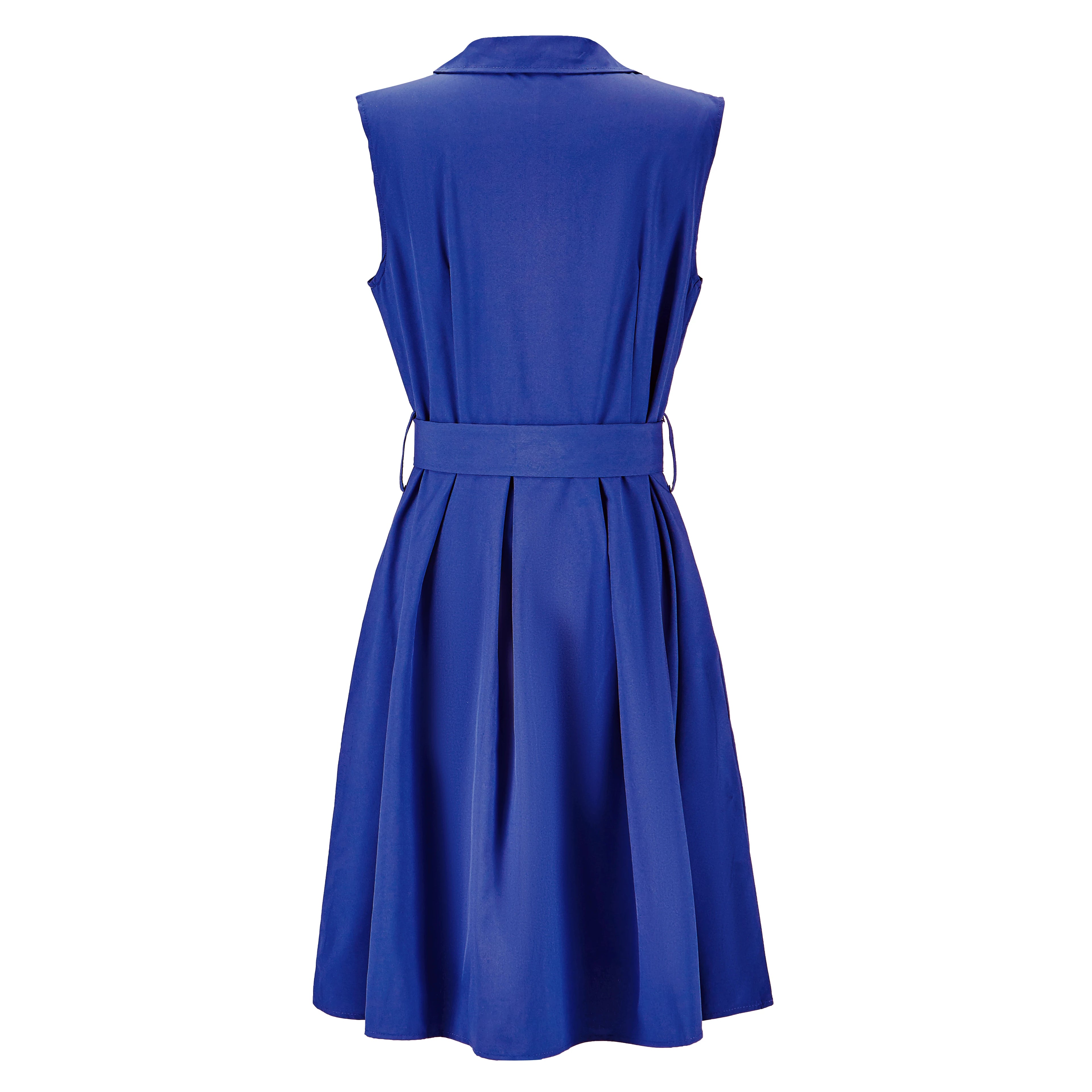 Women Dresses Sleeveless Notched Solid Navy Blue with Bow Sashes Summer A-Line Beach Office Dress 2025 Burgundy Party Vestidos