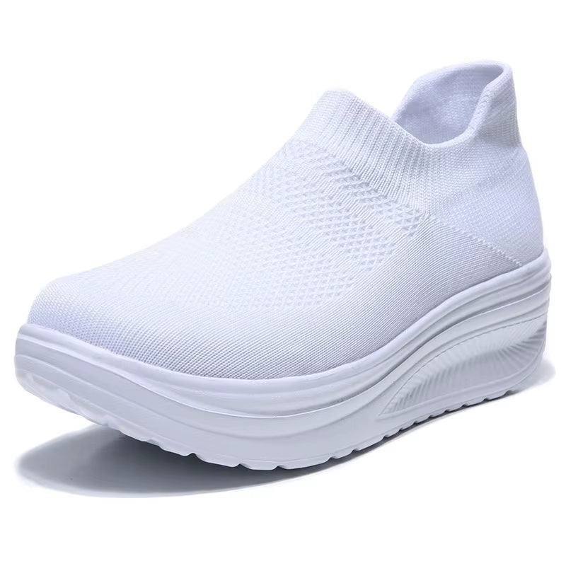 Women Shoes Summer Flying Weave Sneakers Super Light Comfortable Vulcanized Shoes Female Mesh Breathable Sneakers Women Shoes