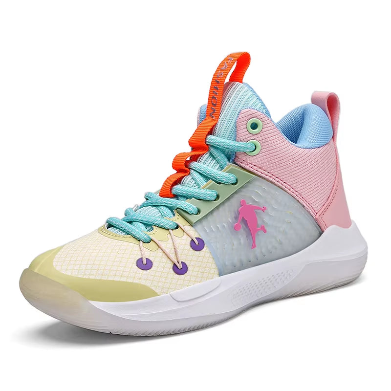 Brand Basketball Shoes for Kids Sneakers Non-Slip Cushion Boys Basketball Sneakers Sports Shoes Comfortable Children'S Sneakers