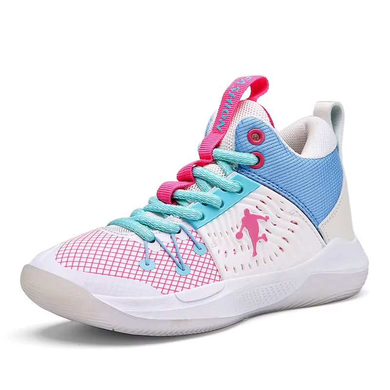 Brand Basketball Shoes for Kids Sneakers Non-Slip Cushion Boys Basketball Sneakers Sports Shoes Comfortable Children'S Sneakers
