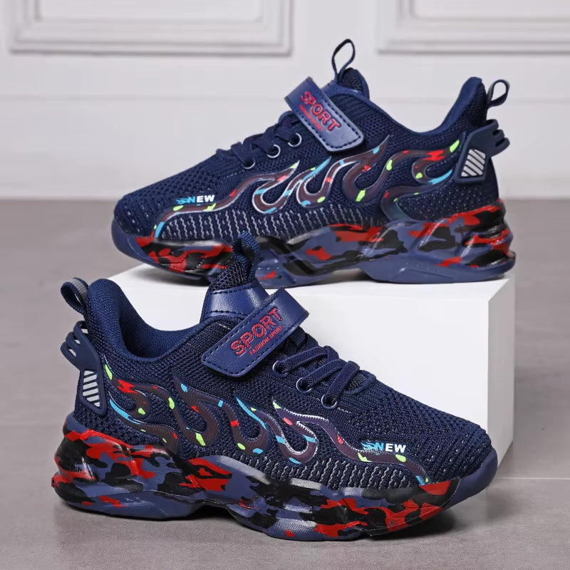 Boys Running Shoes 2022 Design Children Sneakers Mesh Kids Casual Sneakers 7-12 Years Children Sneakers for Boys