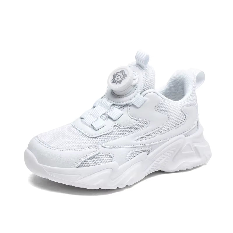 Children Casual Shoes Kids Sneakers for Boys and Girls Solid White Shoes Mesh Breathable Running Sports Tenis Chunky Sneakers