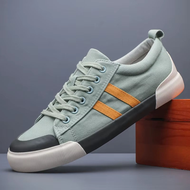 New Men'S Canvas Shoes Vulcanize Lace up Sneakers Casual Breathable Platform Shoes Man Trainers Tenis Masculino Sneakers SS24178