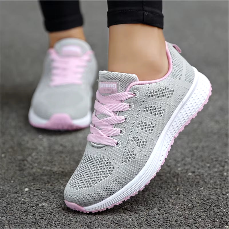 Women Casual Shoes Breathable Mesh Vulcanized Shoes Woman White Sneakers Women Feminino Gym Woman Tennis Shoes Women'S Sneakers